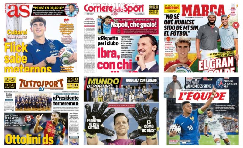 كورة استريم |أبرز عناوين أغلفة الصحف العالمية: “تيباس يعلن موعد مباراة فياريال وبرشلونة في ميامي”