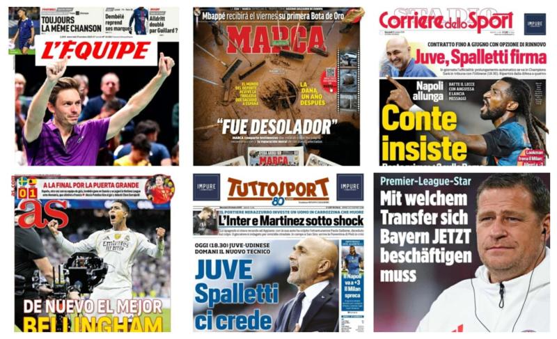 كورة استريم |أبرز عناوين أغلفة الصحف العالمية: “مبابي يقترب من استلام جائزة الحذاء الذهبي لأول مرة”