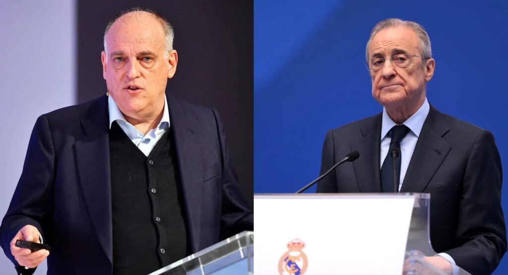 كورة استريم |رئيس رابطة الليجا يهاجم فلورنتينو بيريز بعد استضافة “البرنابيو” لمباراة أمريكية