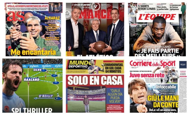 كورة استريم |أبرز عناوين أغلفة الصحف العالمية: “زيارة مفاجئة لميسي إلى الكامب نو منتصف الليل”