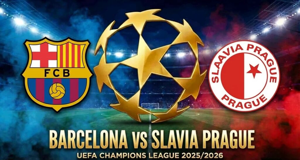 كورة استريم |تقديم مباراة برشلونة وسلافيا براغ في دوري أبطال أوروبا 2025/2026