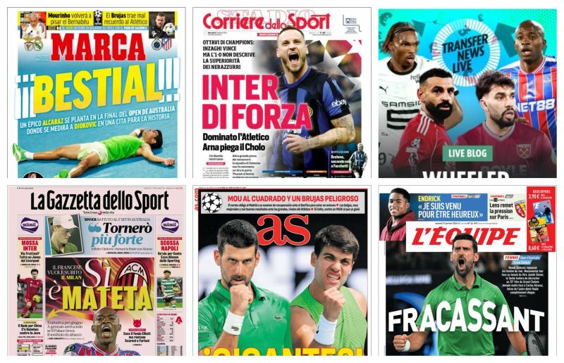 كورة استريم |أبرز عناوين أغلفة الصحف العالمية: “تحركات ريال مدريد الأخيرة في الميركاتو الشتوي”