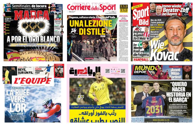 كورة استريم |أبرز عناوين أغلفة الصحف الرياضية العالمية: “برشلونة يحصن جوهرته فيرمين”